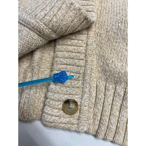 Lauren Ralph Lauren Womens Long Knit Cardigan Sweater Duster Button Up XL Cream - Picture 2 of 8